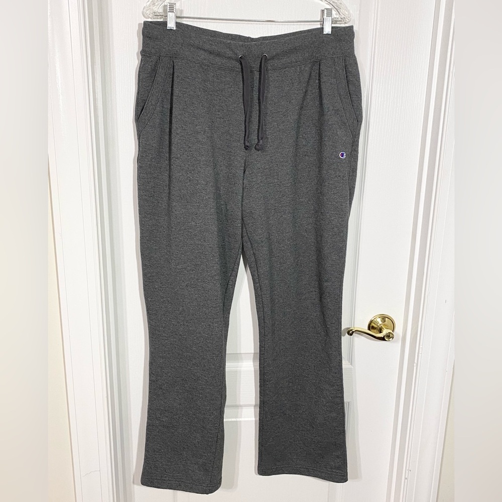 Champion Open Leg Fleece Sweatpants Gray Size XL